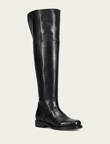 Women's Black Campus Low Heel Over The Knee Boot Frye Online