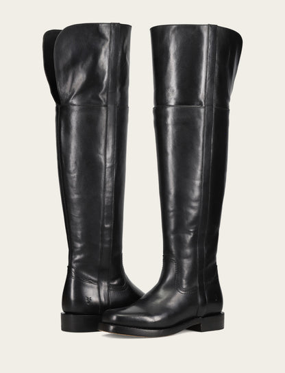 Women's Black Campus Low Heel Over The Knee Boot Frye Online