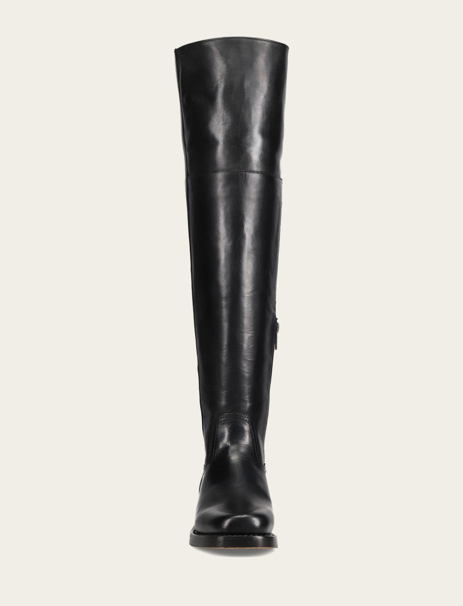 Women's Black Campus Low Heel Over The Knee Boot Frye Online