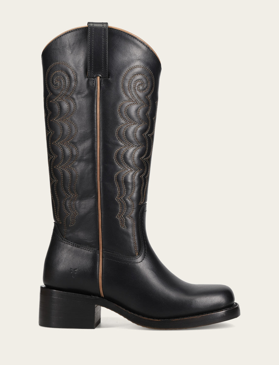 Women's Black Campus Deco Stitch Boot Frye Sale