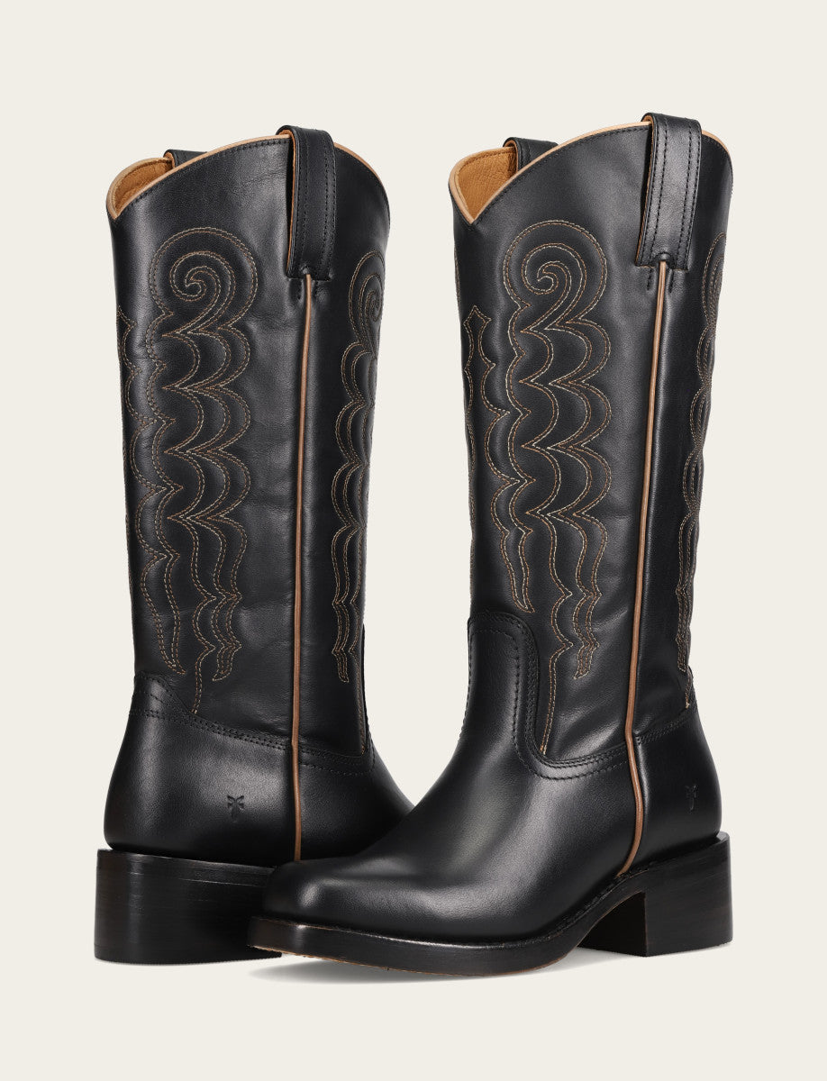 Women's Black Campus Deco Stitch Boot Frye Sale