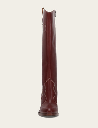 Women's Cranberry Corinne Tall Deco Stitch Boot Frye Discount