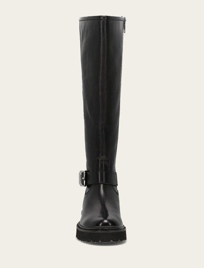 Women's Black Olivia Buckle Tall Boot Frye Sale