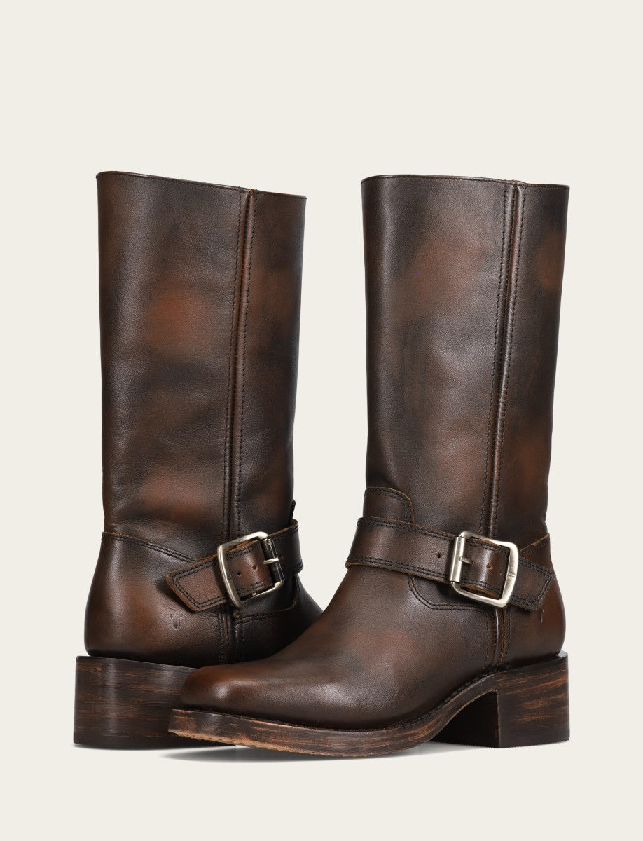 Women's Dark Brown Campus Buckle Boot Frye