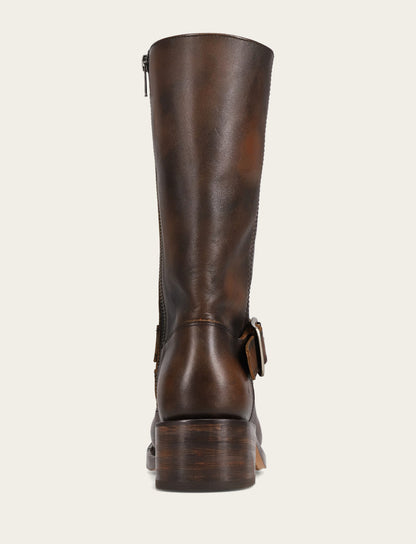 Women's Dark Brown Campus Buckle Boot Frye