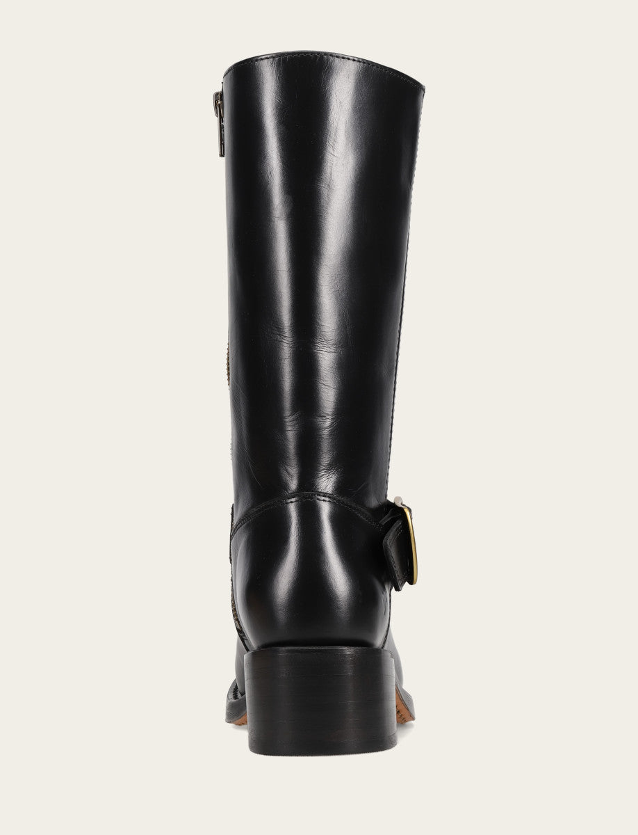 Women's Black Campus Buckle Boot Frye Sale