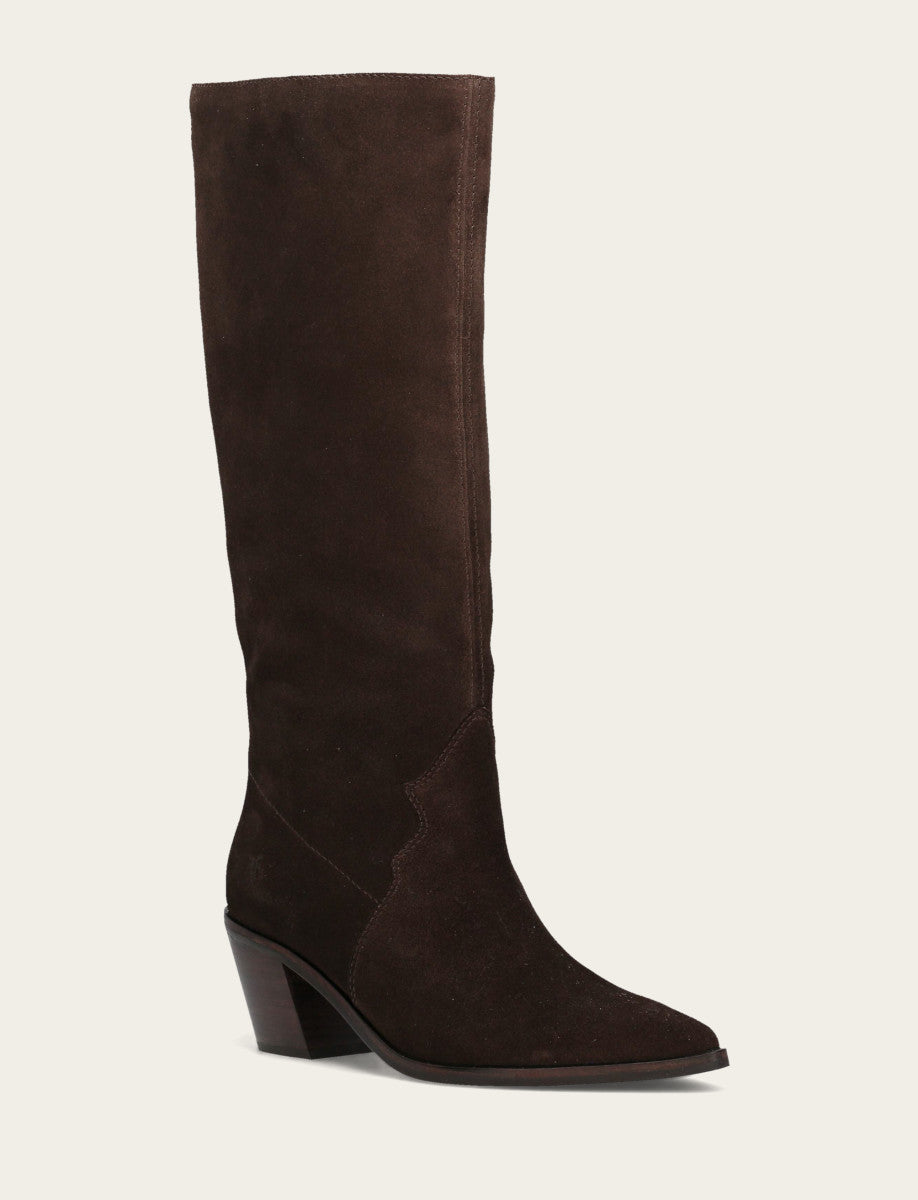 Women's Dark Brown Sara Slouchy Boot Frye Outlet