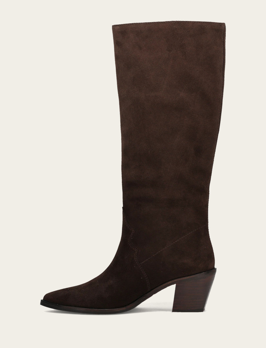 Women's Dark Brown Sara Slouchy Boot Frye Outlet