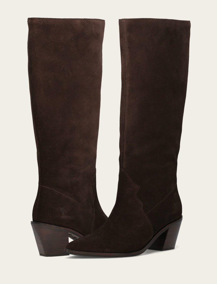 Women's Dark Brown Sara Slouchy Boot Frye Outlet