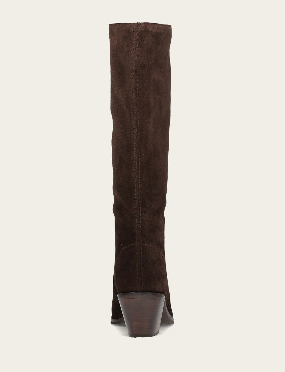 Women's Dark Brown Sara Slouchy Boot Frye Outlet
