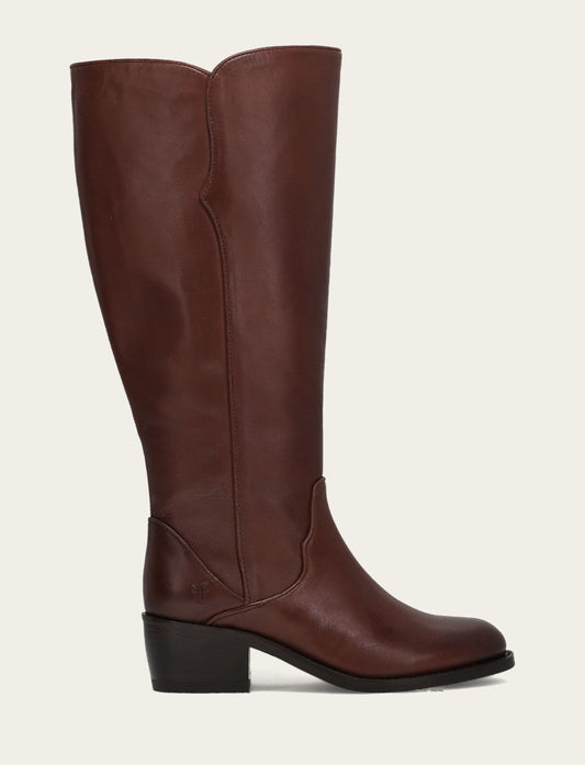 Women's Saddle Carson 2 Piping Tall Wide Calf Boot Frye Discount