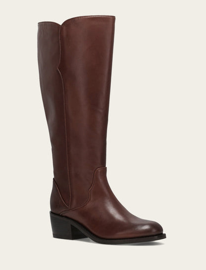 Women's Saddle Carson 2 Piping Tall Wide Calf Boot Frye Discount