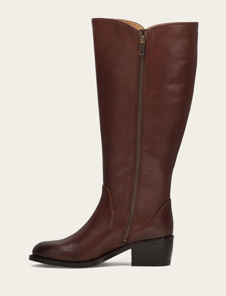 Women's Saddle Carson 2 Piping Tall Wide Calf Boot Frye Discount