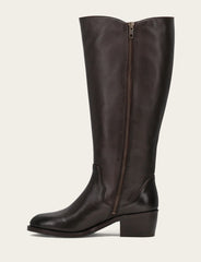 Women's Dark Brown Carson 2 Piping Tall Wide Calf Boot Frye Sale