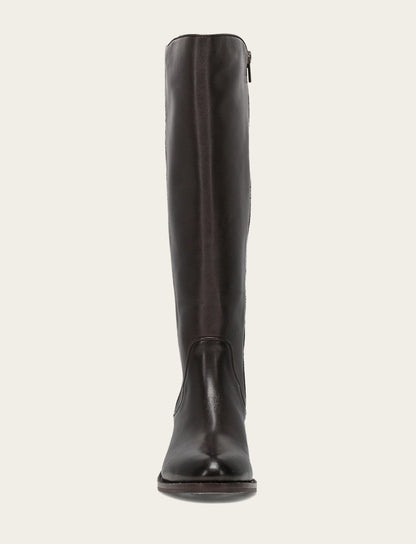 Women's Dark Brown Carson 2 Piping Tall Wide Calf Boot Frye Sale