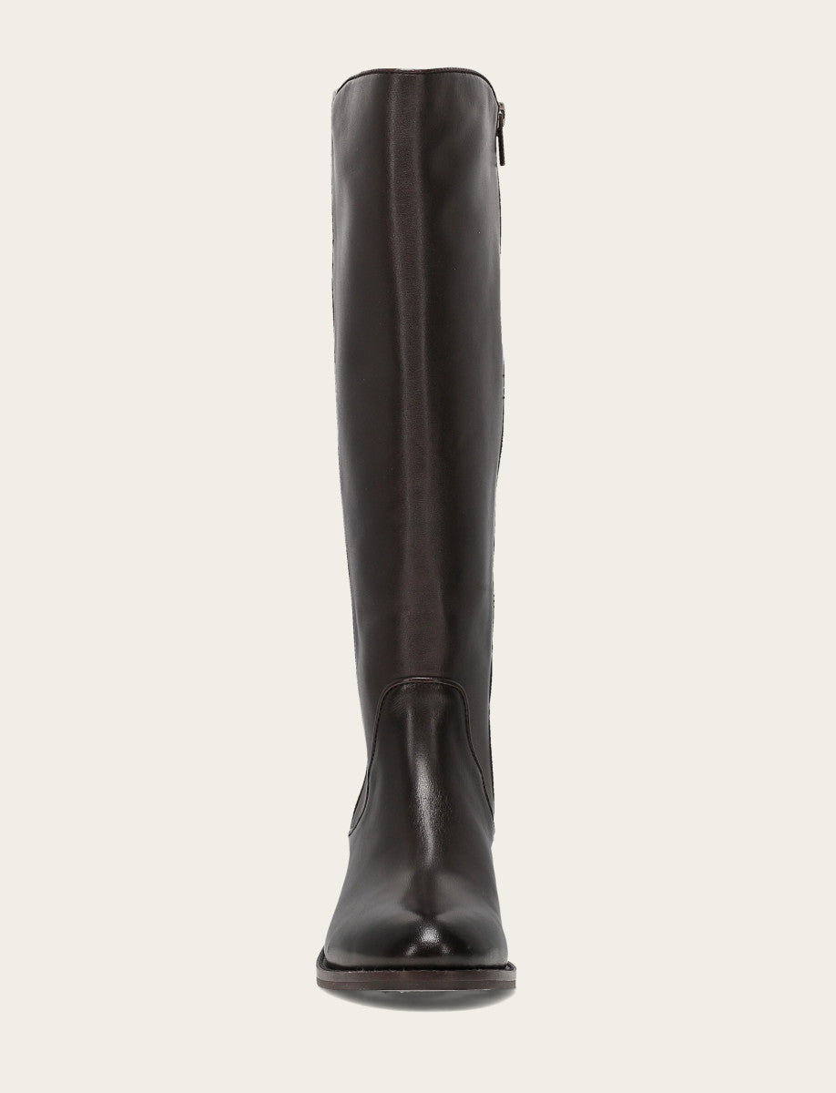 Women's Dark Brown Carson 2 Piping Tall Wide Calf Boot Frye Sale