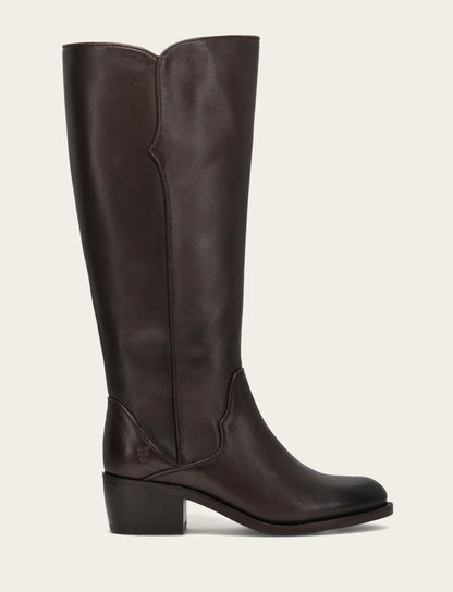 Women's Dark Brown Carson 2 Piping Tall Boot Frye For Sale