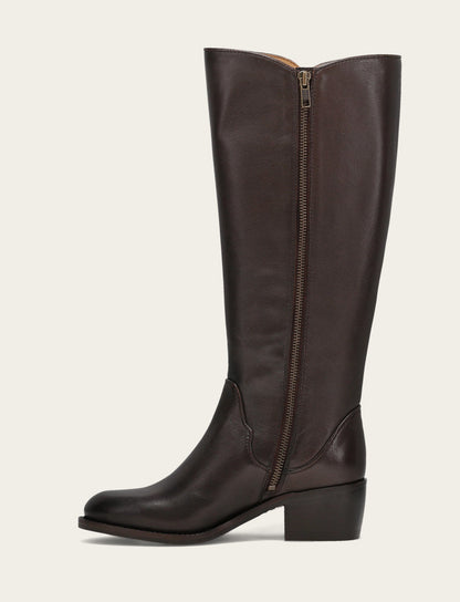 Women's Dark Brown Carson 2 Piping Tall Boot Frye For Sale