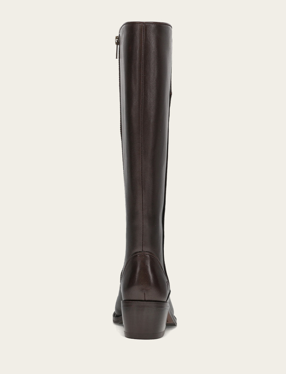 Women's Dark Brown Carson 2 Piping Tall Boot Frye For Sale
