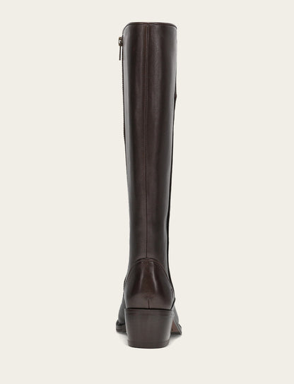 Women's Dark Brown Carson 2 Piping Tall Boot Frye For Sale