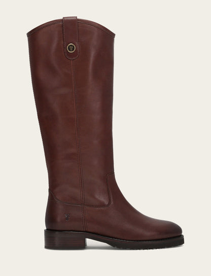 Women's Brown Melissa Lug Button Tall Wide Calf Boot Frye us