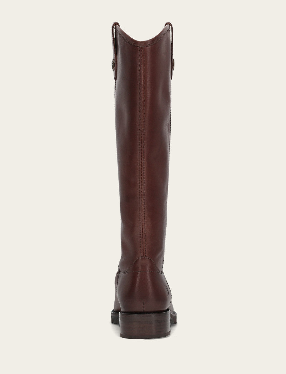 Women's Brown Melissa Lug Button Tall Wide Calf Boot Frye us