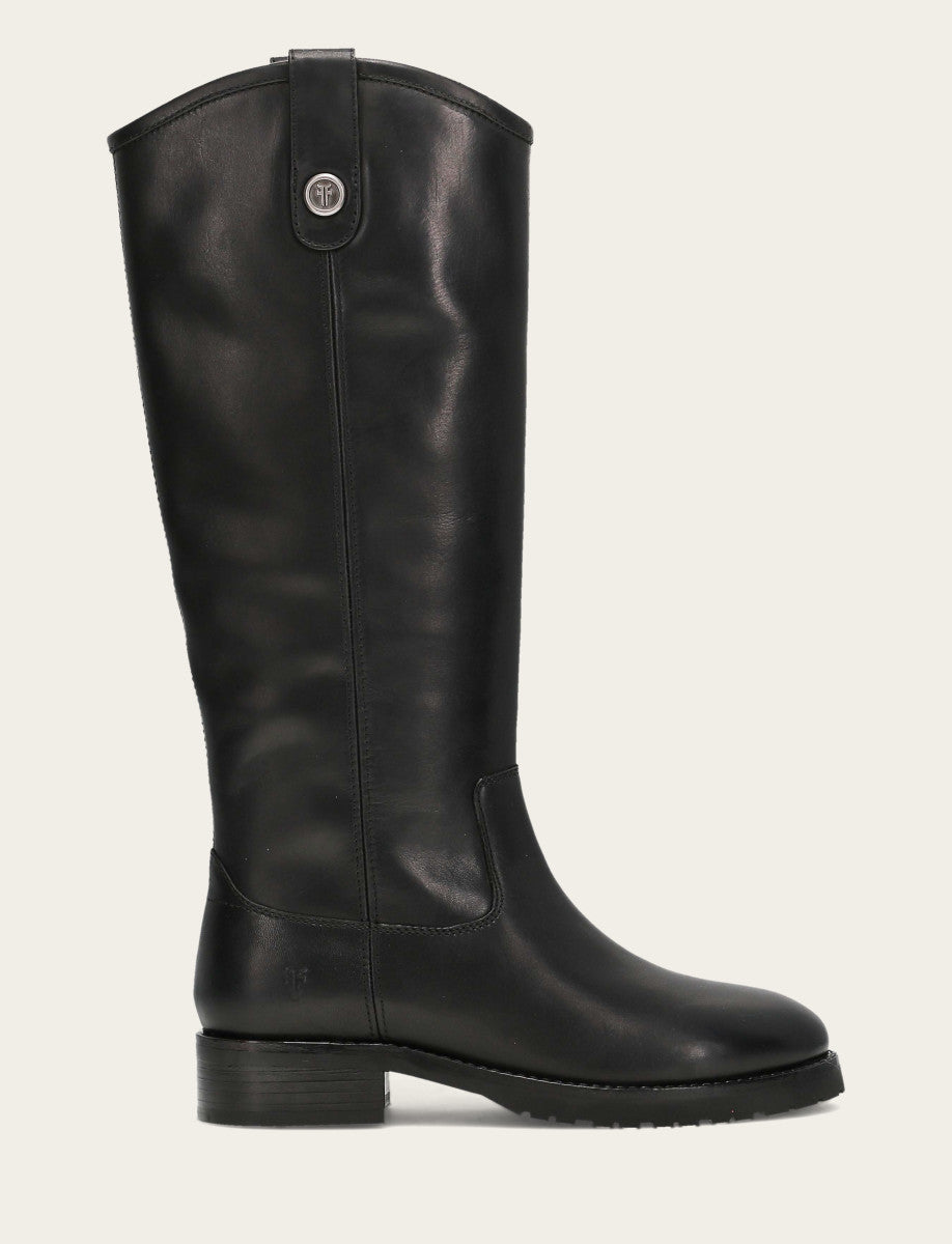 Women’s Black Wide Calf Melissa Lug Button Tall Boots | Frye Frye USA