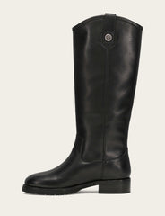 Women’s Black Wide Calf Melissa Lug Button Tall Boots | Frye Frye USA