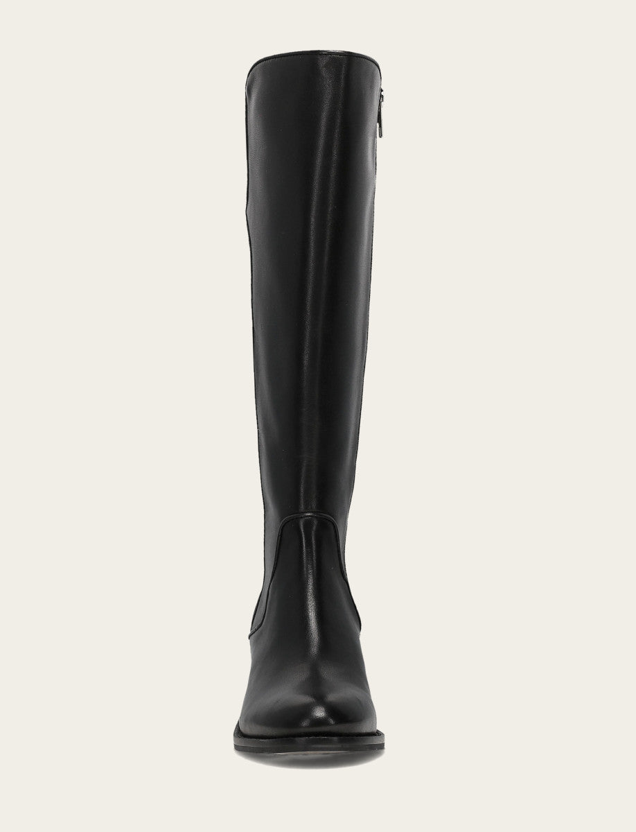 Women's Black Carson 2 Piping Tall Wide Calf Boot Frye