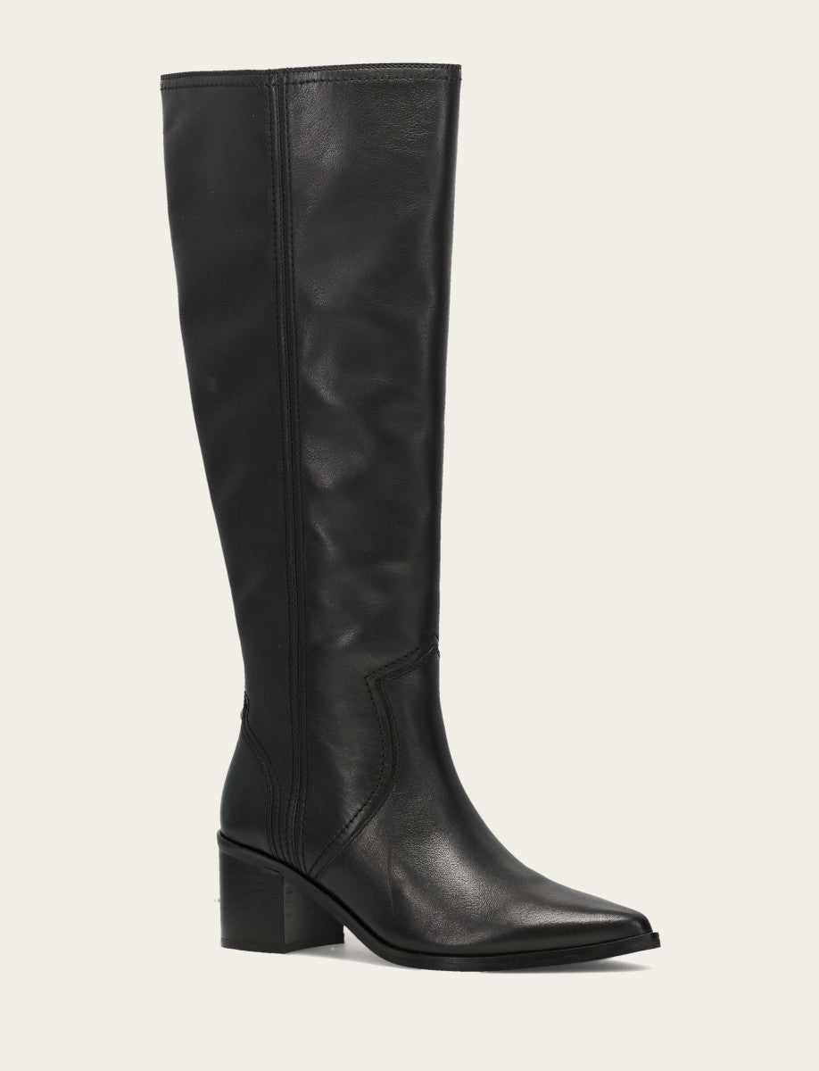 Women's Black Sadie Softy Tall Wide Calf Boot Frye Online