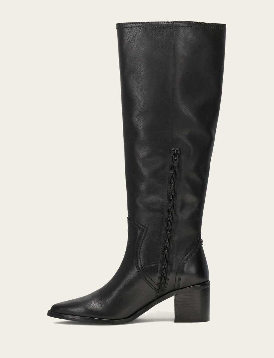 Women's Black Sadie Softy Tall Wide Calf Boot Frye Online
