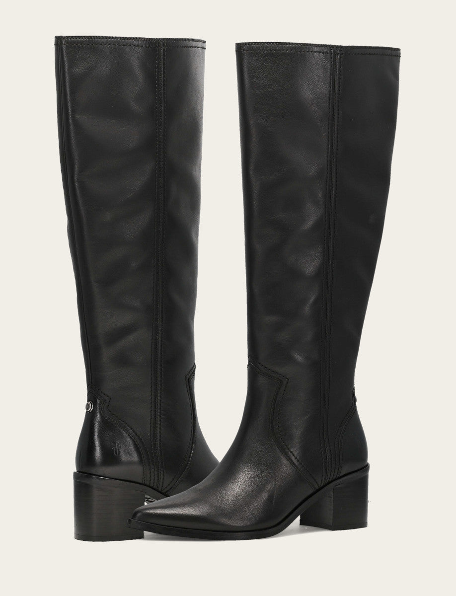 Women's Black Sadie Softy Tall Wide Calf Boot Frye Online