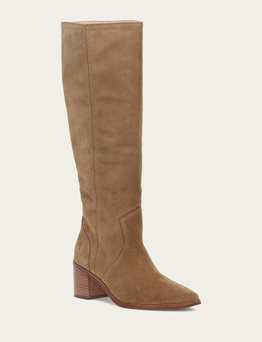 Women's Almond Sadie Softy Tall Wide Calf Boot Frye Discount