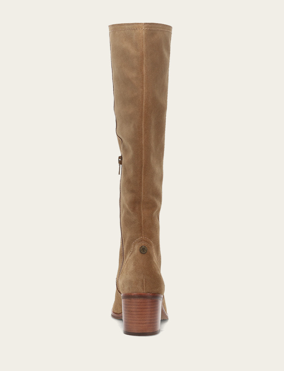 Women's Almond Sadie Softy Tall Wide Calf Boot Frye Discount
