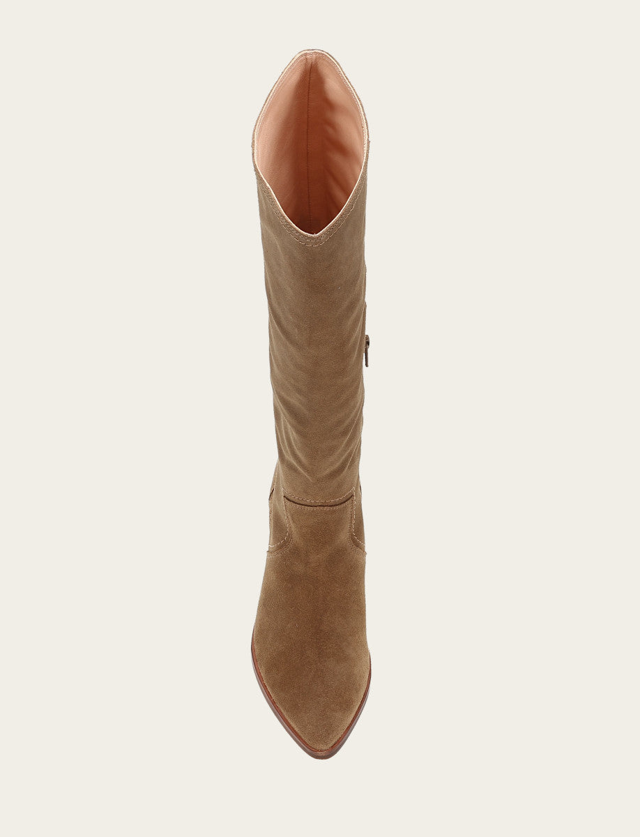 Women's Almond Sadie Softy Tall Wide Calf Boot Frye Discount