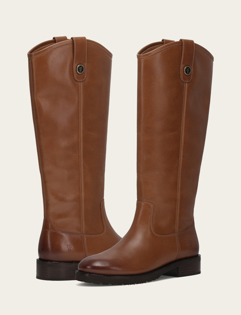 Women's Tan Melissa Lug Button Tall Boot Frye us