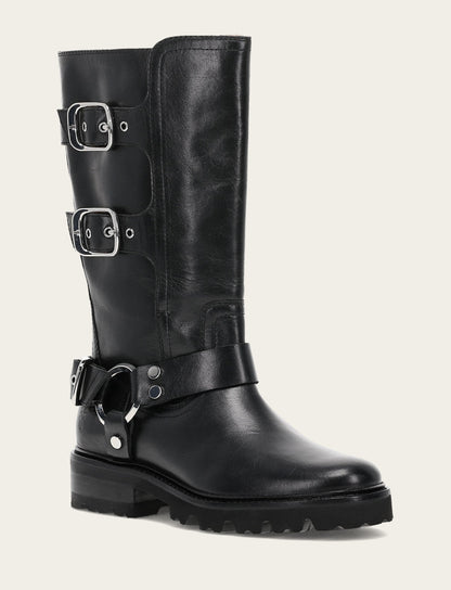 Women's Black Olivia Moto Mid Boot Frye Online
