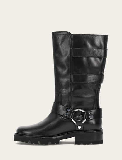 Women's Black Olivia Moto Mid Boot Frye Online