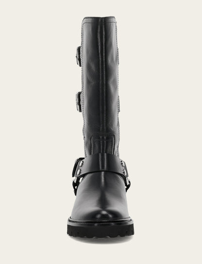 Women's Black Olivia Moto Mid Boot Frye Online
