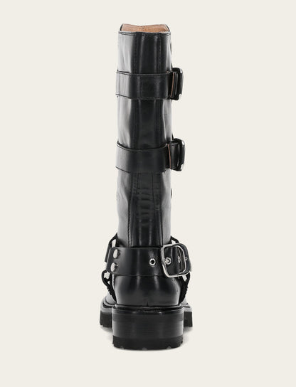 Women's Black Olivia Moto Mid Boot Frye Online