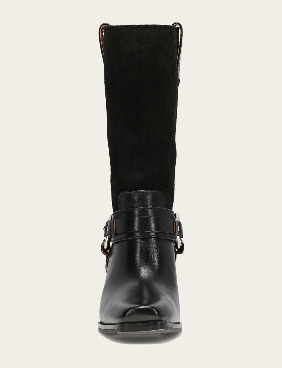 Women's Black Shiloh Harness Belted Boot Frye For Sale