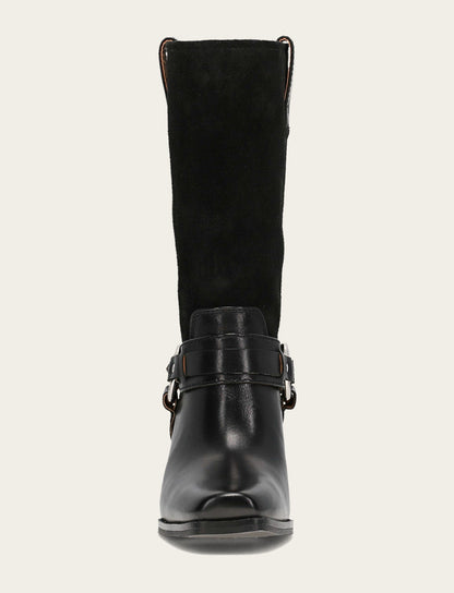 Women's Black Shiloh Harness Belted Boot Frye For Sale