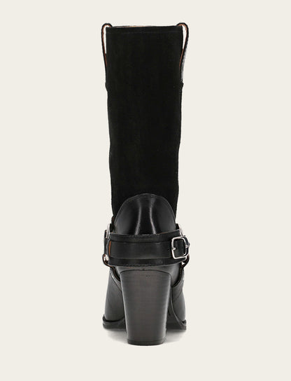 Women's Black Shiloh Harness Belted Boot Frye For Sale