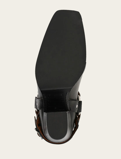 Women's Black Shiloh Harness Belted Boot Frye For Sale