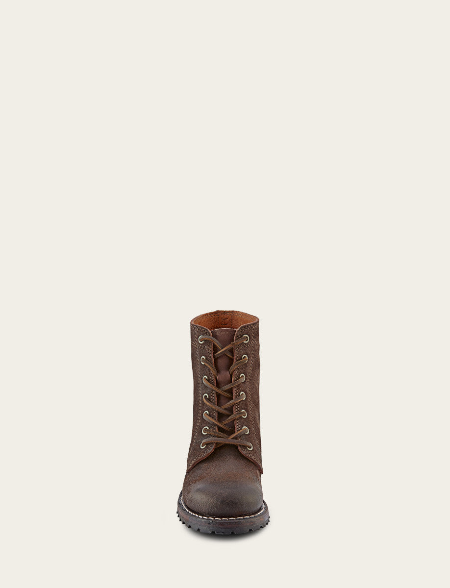 Women's Dark Brown Sabrina 6G Lace Up Boots Frye USA