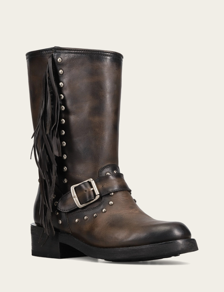 Women's Black Viv Fringe Engineer Boot Frye Near me