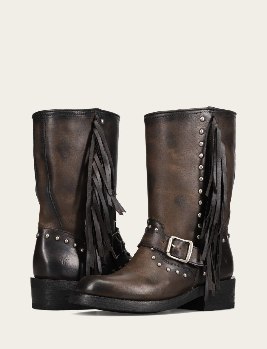 Women's Black Viv Fringe Engineer Boot Frye Near me