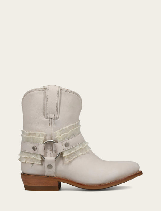 Women's Ivory Billy Harness Ruffle Boots Frye