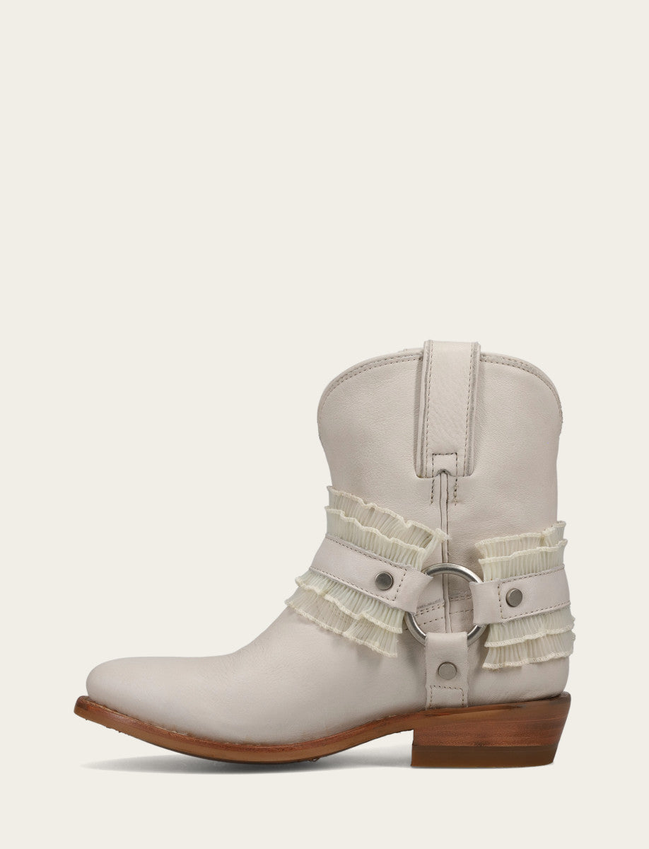 Women's Ivory Billy Harness Ruffle Boots Frye