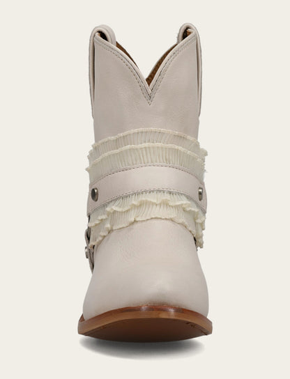 Women's Ivory Billy Harness Ruffle Boots Frye